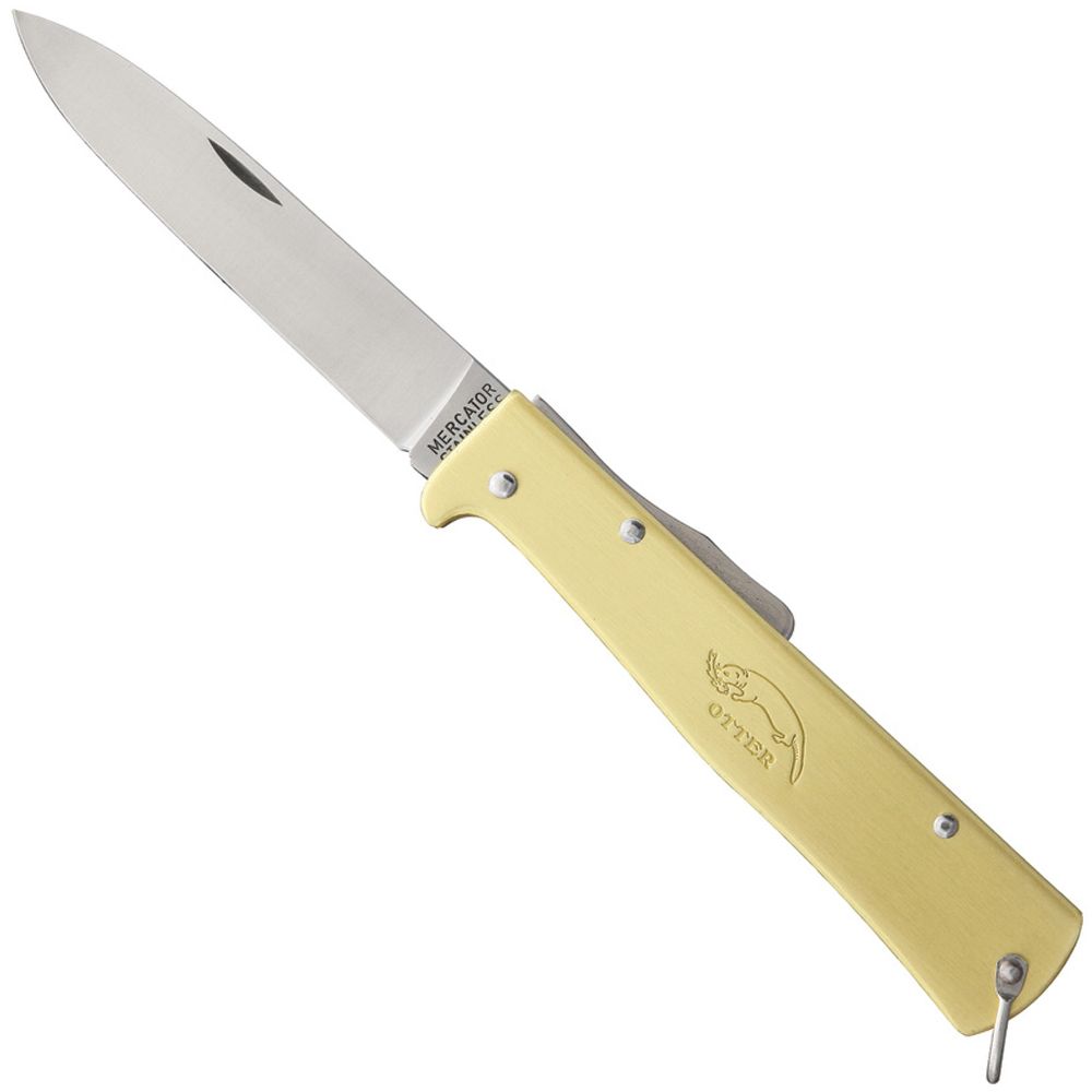 OTTER MERCATOR knife brass scales damascus blade, Mercator, Otter Messer, Brands
