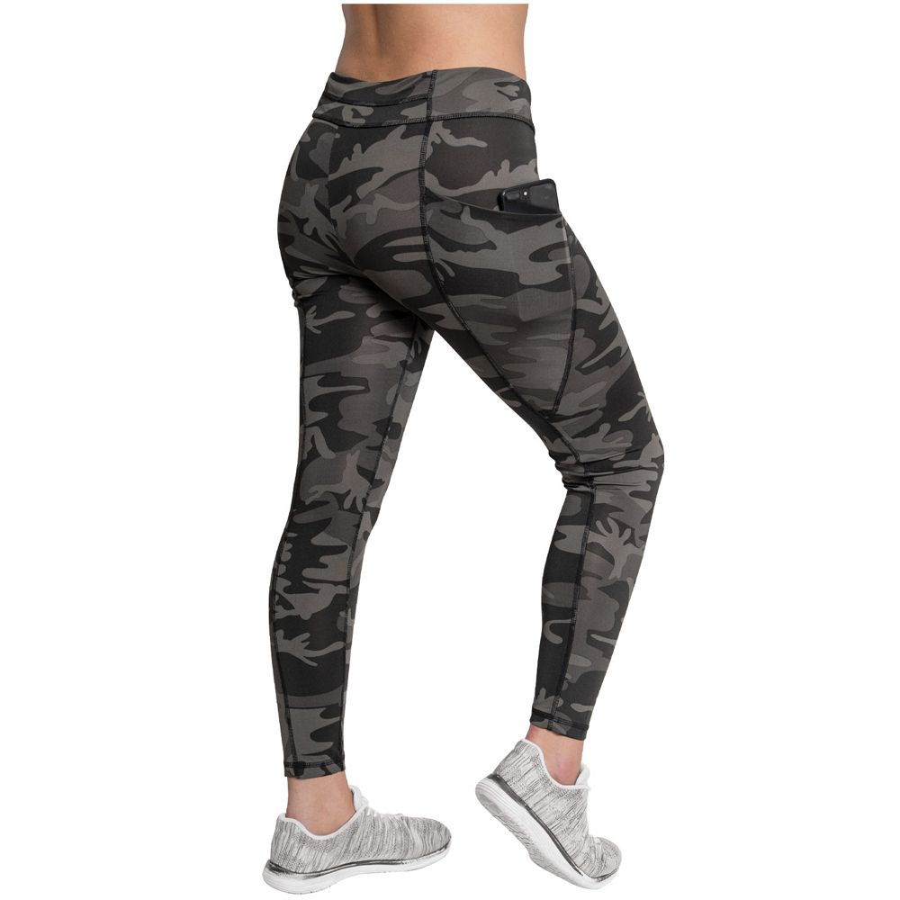 RYDCOT Women's Lightweight Workout Yoga Camo Leggings with Pockets High  Waisted Sports Running Athletic Leggings with Pockets on Clearance