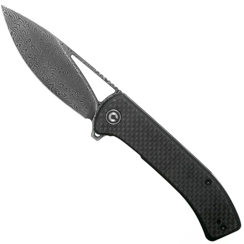 Riffle Damascus Flipper Folding Knife