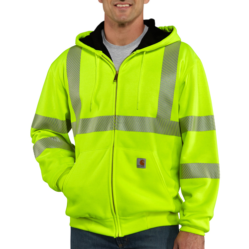 High-Visibility Zip-Front Thermal-Lined Sweatshirt