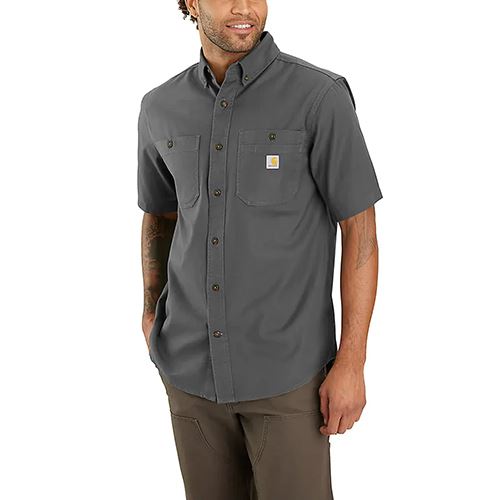 Rugged Flex Relaxed Fit Midweight Canvas Short-Sleeve Shirt