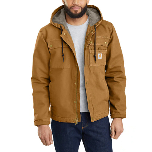 Relaxed Fit Washed Duck Sherpa-Lined Utility Jacket 