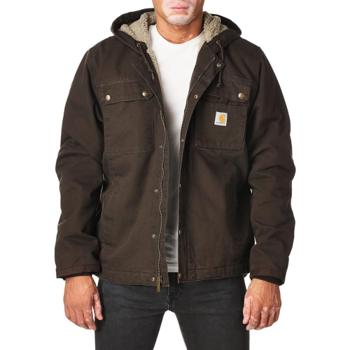 Buy Relaxed Fit Washed Duck Sherpa-Lined Utility Jacket - Carhartt ...