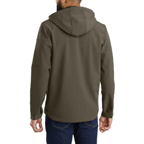 Men's Rain Defender Relaxed Fit Softshell Hooded Jacket 