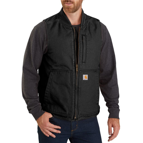 Carhartt Loose Fit Washed Duck Insulated Rib Collar Vest