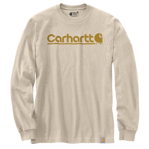 Carhartt Relaxed Fit Heavyweight Long-Sleeve Logo Graphic T-Shirts