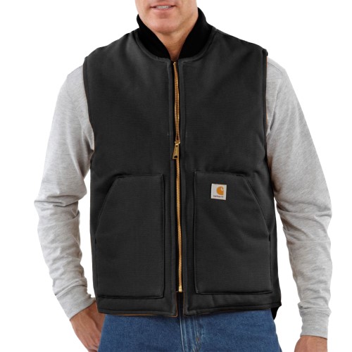 V01 Relaxed Fit Firm Duck Insulated Rib Collar Vest