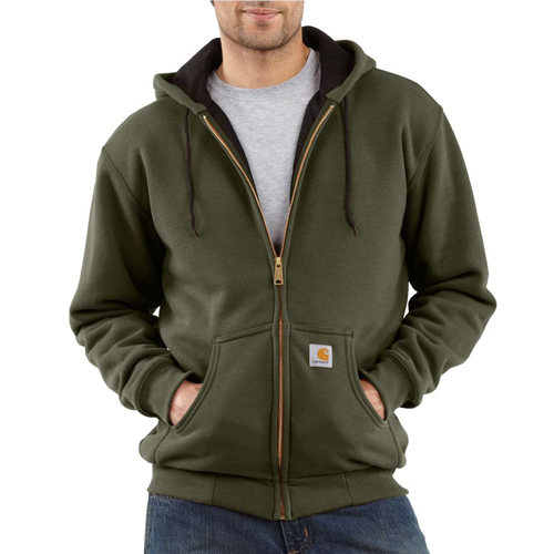 Thermal Lined Zip Front Hooded Sweatshirt