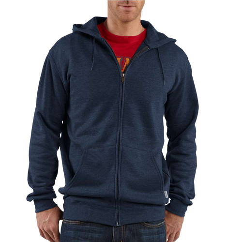 Lightweight Hooded Zip-Front Sweatshirt