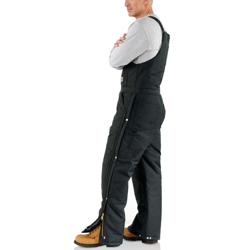 Extremes Zip To Waist Arctic Quilt-Lined Bib Overalls