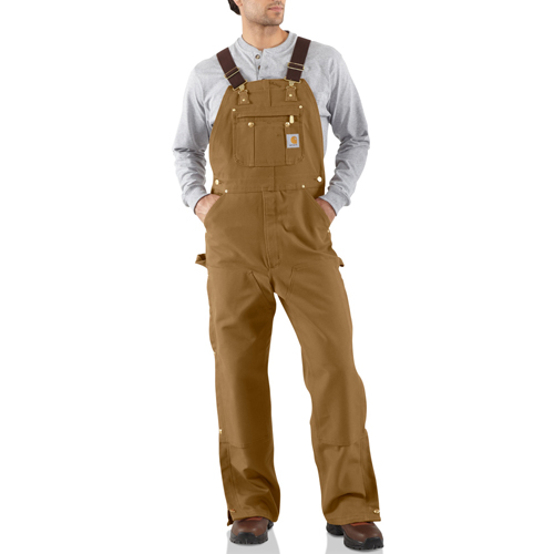Duck Zip To Thigh Unlined Bib Overall