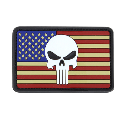 Condor PVC Punisher Classic Flag Patches - Red/White/Blue