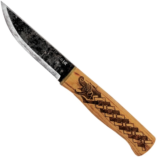 Norse Dragon Blade Knife - Hickory. Exceptional craftsmanship meets rugged durability. Ideal for wilderness tasks. 
