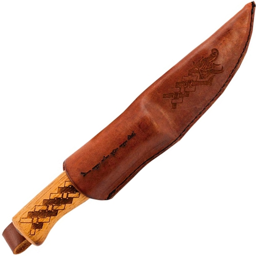 Norse Dragon Blade Knife - Hickory. Exceptional craftsmanship meets rugged durability. Ideal for wilderness tasks. 