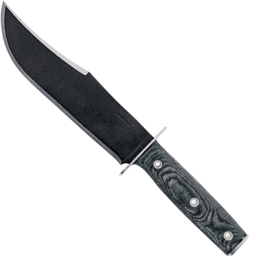 Operator Bowie Knife - Black Micarta. Designed for tactical use, featuring a durable build for challenging situations. 