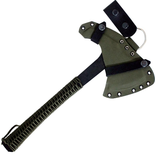 Condor Sentinel Army Green Axe. An army green axe with superior craftsmanship for a variety of outdoor applications 