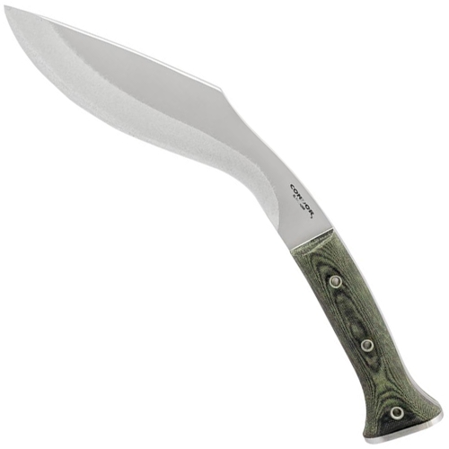 K-Tact Fixed Blade Kukri - Army Green. Army green kukri designed for tactical use, offering reliability in various situations 