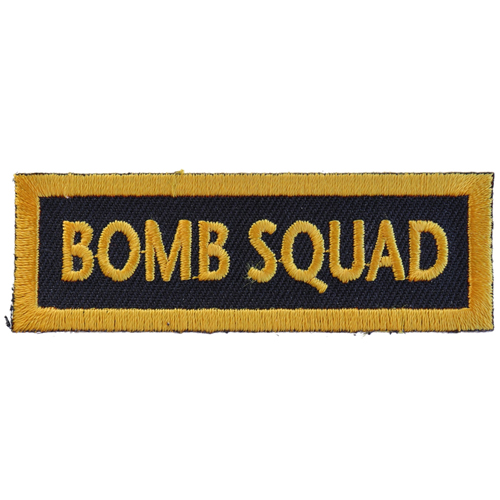 CP 3x1 Inch Bomb Squad Funny Name Tag Patch