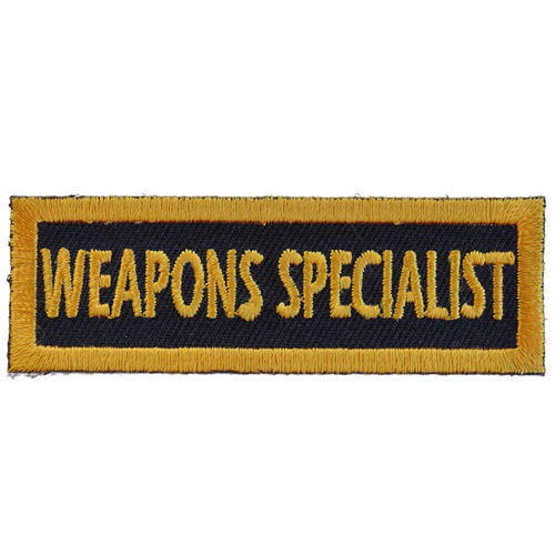 Weapons Specialist Name Tag Patch - 3x1 Inch