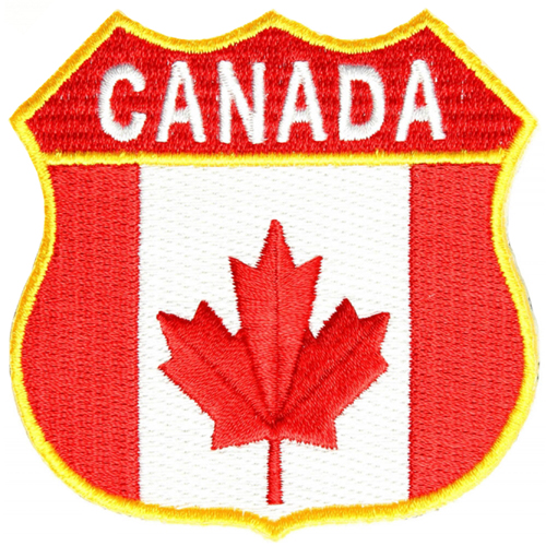 Canada Shield Flag Patch - 2.75x2.75 Inch
