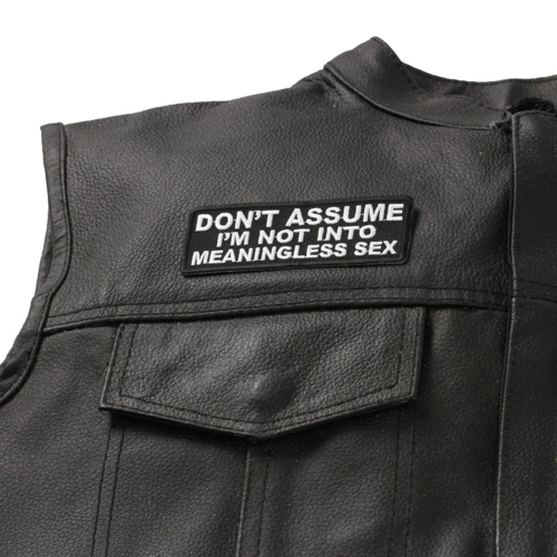 Don't Assume I'm Not Into Meaningless Sex Funny Iron-on Patch