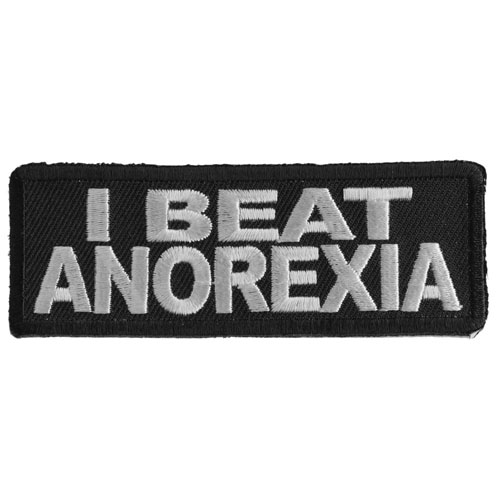 I Beat Anorexia Patch 3.5x1.25 Inch