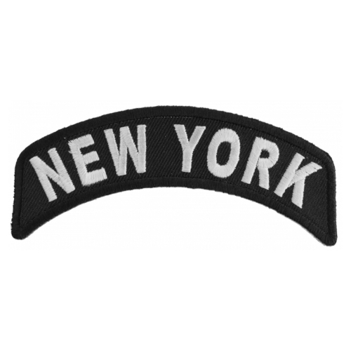 New York Patch Iron on State Rocker - 4x1.75 Inch