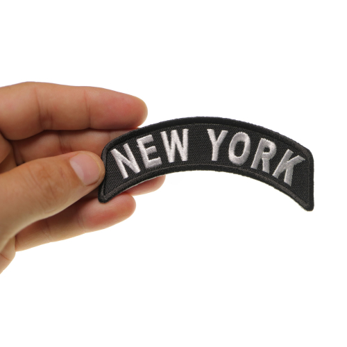 New York Patch Iron on State Rocker - 4x1.75 Inch