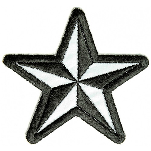 CP 3x3 Inch Reflective Nautical Star Patch