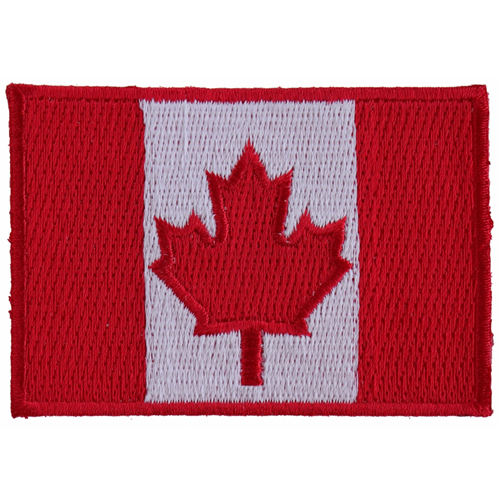Canada Flag Small Embroidered Patch - 3x2 Inch