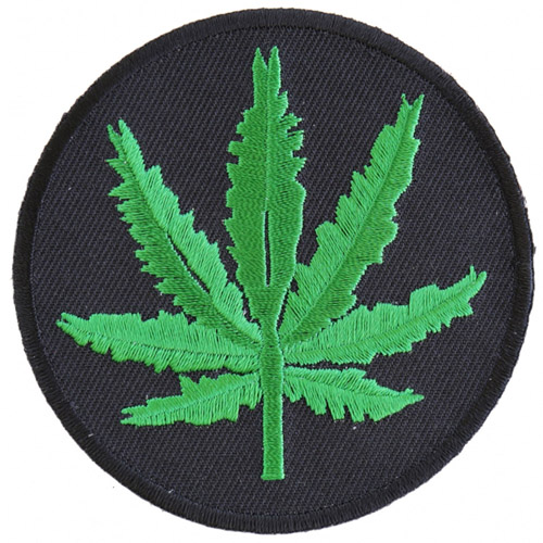 Marijuana Leaf Embroidered Patch - 3x3 Inch
