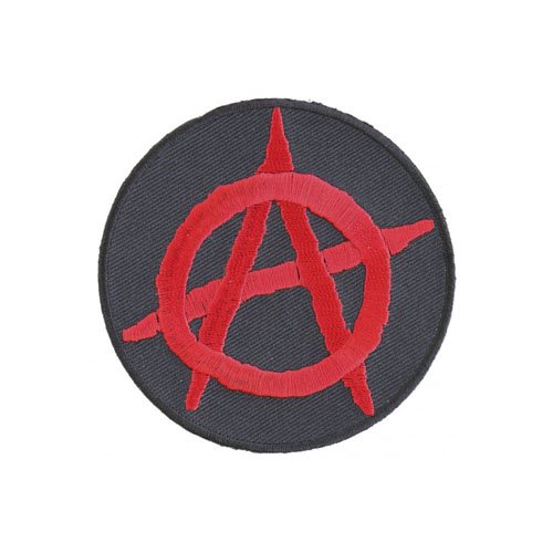Anarchy Red Round Patch - 3 inch