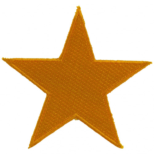 Gold Star Patch - 2.5x2.5 Inch