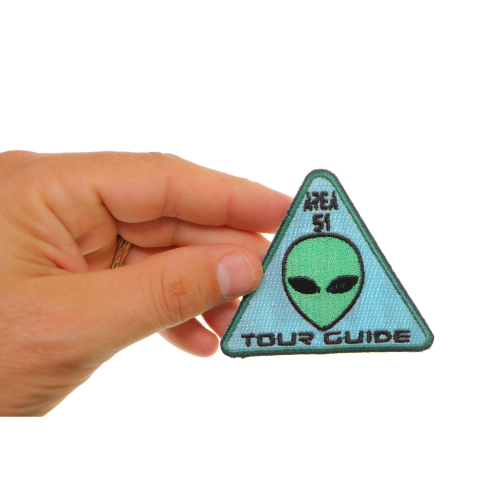 Area 51 Tour Guide Patch Alien Head - 3x3 Inch