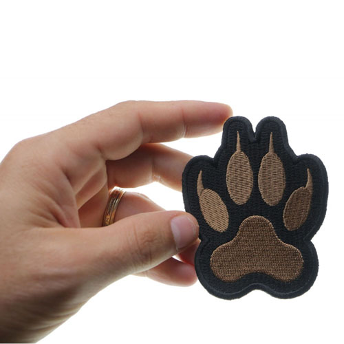 Canine Paw Print Iron On Patch