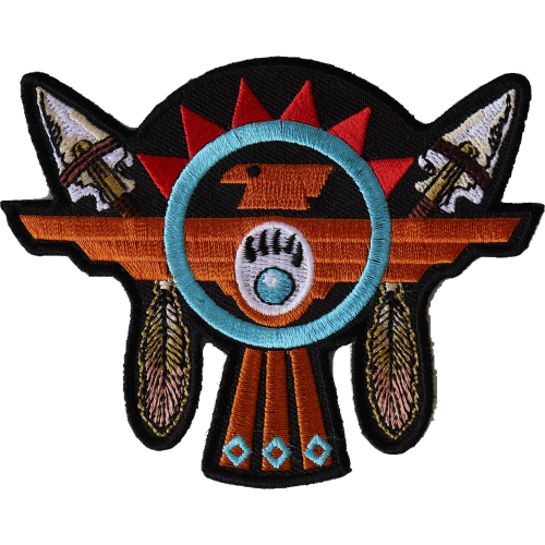 Native American Thunderbird Arrows Patch - 4x3.2 Inch