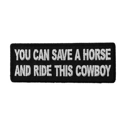 You can Save a Horse and Ride This Cowboy Biker Patch