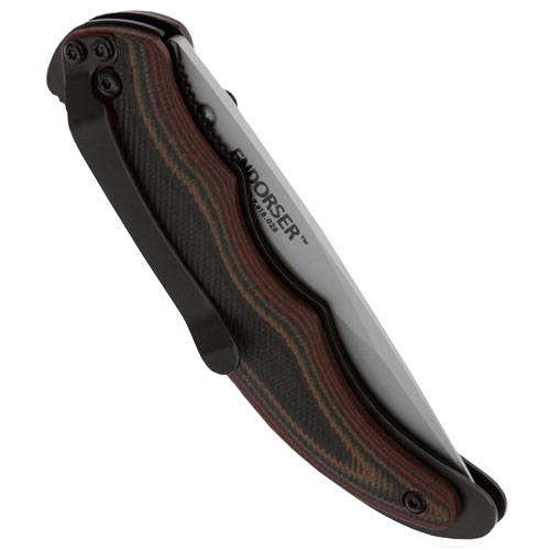 Endorser Black and Brown G10 Handle Folding Knife