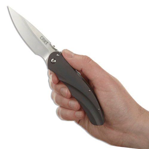Argus Satin Plain Blade Folding Knife