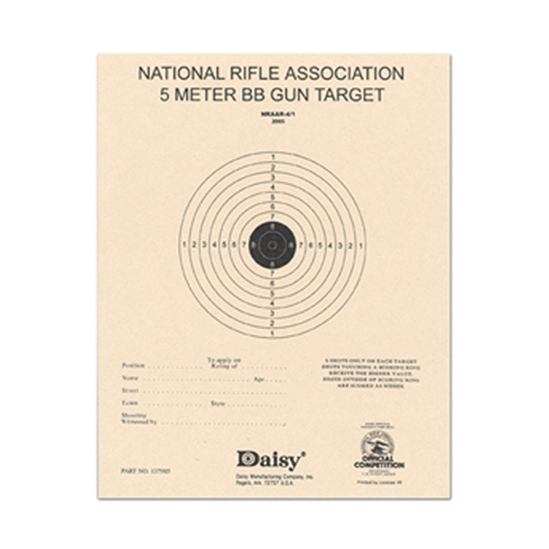 Official NRA 5-Meter BB Target