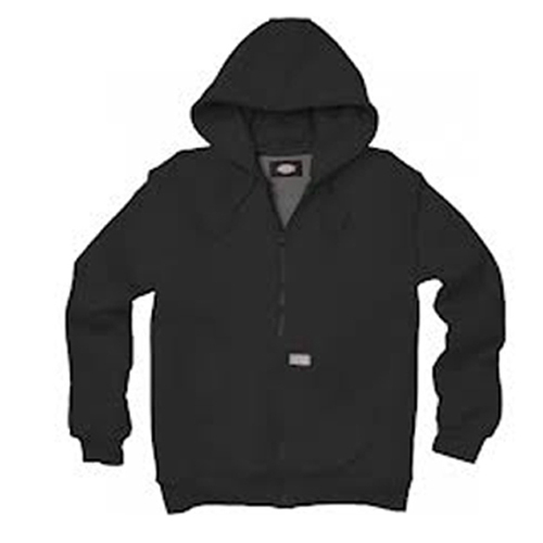 Hooded Thermal Lined Fleece Black Jacket