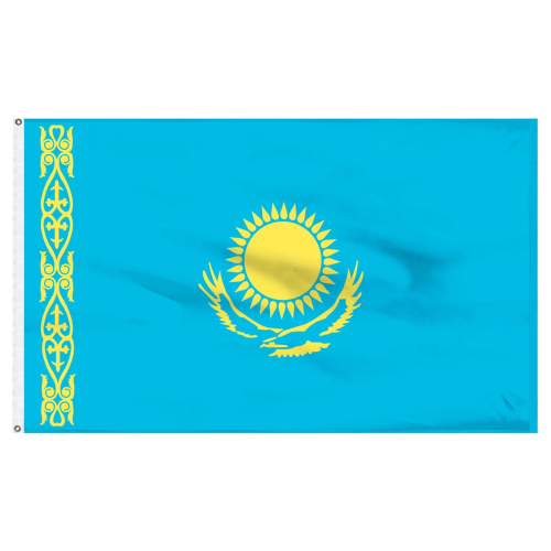 Flag-Kazakhstan 3 ft x 5 ft
