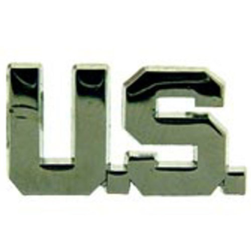 Eagle Emblems U.S. Silver Letters Pin - 1 Inch