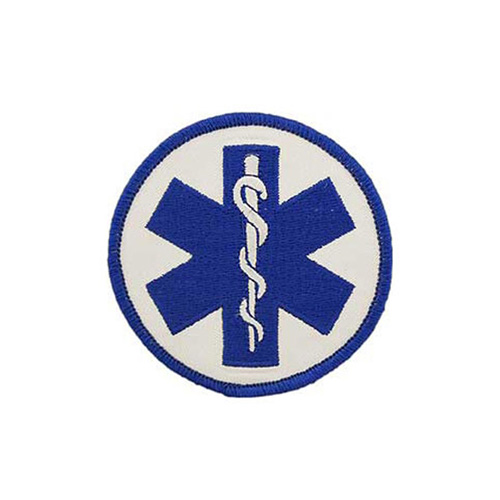 Patch3 Inch Ems Logo-Plain Staff Of Asclepius
