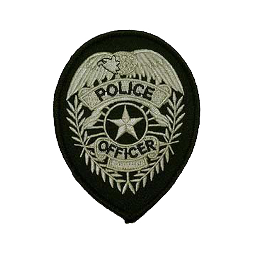 Police Shield Black/Grey Patch
