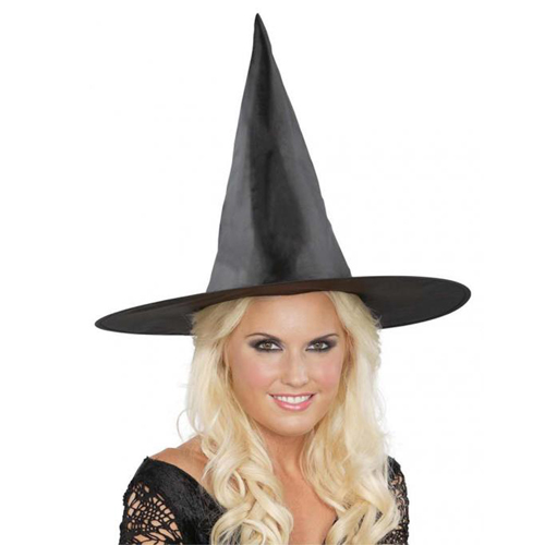 17 Inch Basic Witch Hat - Black