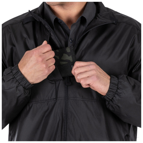 5.11 Black TacDry Rain Shell Jacket - Medium