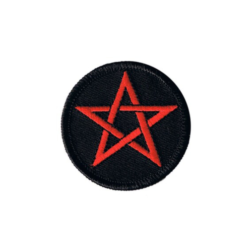 2.75 Inch Pentagram Deluxe Red Patch