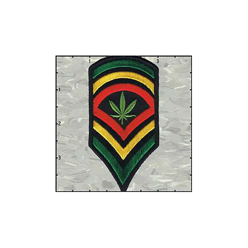 Stripes Rasta Colours with Leaf Patch