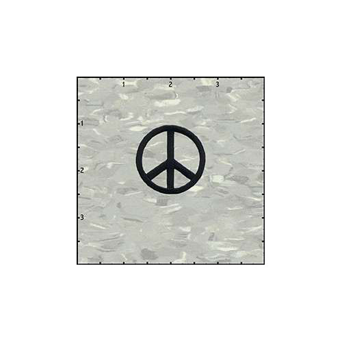 Peace Cutout 1.5 Inches Black Patch